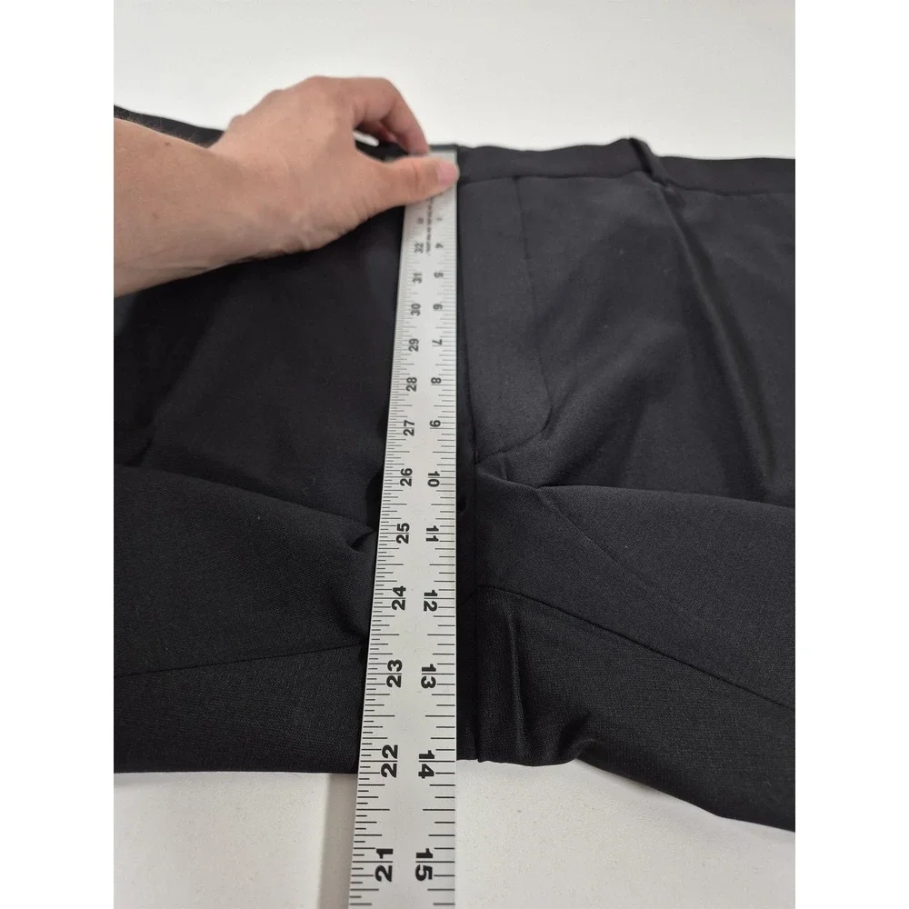 Giles & Jasper Dress Pants Mens 45x36 Black Wool Stretch Flat Front Modern Fit